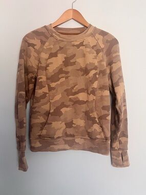 Lululemon Scuba Crew Sweatshirt Heritage 365 Camo Beige Multi Size 4